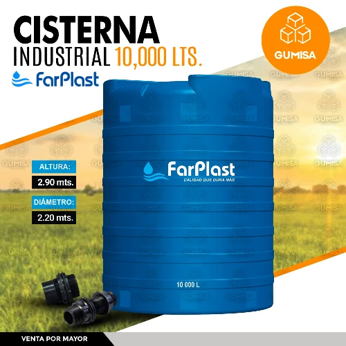 Cisterna Industrial para Agua 10000 Lts FarPlast