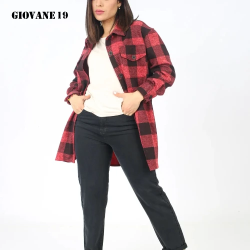 Giovane19 Camisaco Oversized Pierina Rojo OI 2022