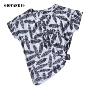 Giovane19 Camiseta Plumas Blanco PV 2019