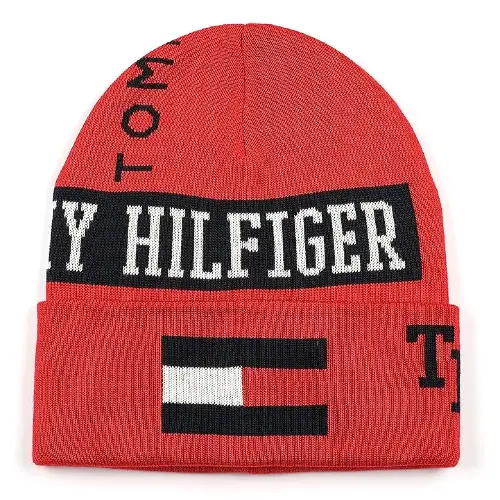 Tommy Hilfiger Mens Logo Mix Cuff Hat