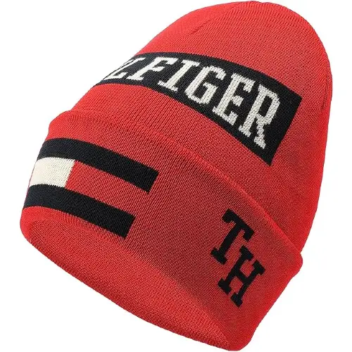 Tommy Hilfiger Mens Logo Mix Cuff Hat